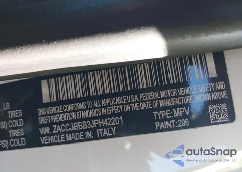 2018 Jeep Renegade Latitude 4X4 из США, поврежденный, VIN ZACCJBBB3JPH42201